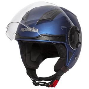 Spada Lycan 06 Open-Face Motorcycle Helmet Plain Matt Blue
