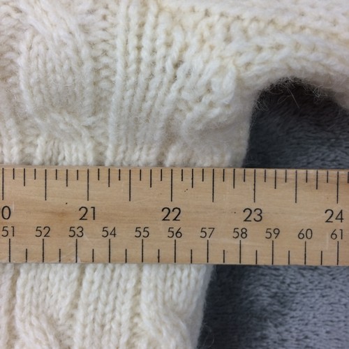 Brandy Melville Sweater Womens Large Oversized Wool Cable Knit Fisherman Ivory - Picture 5 of 13