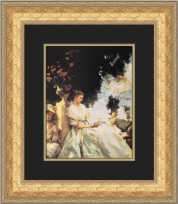 John Singer Sargent In A Garden Corfu Custom Framed Print