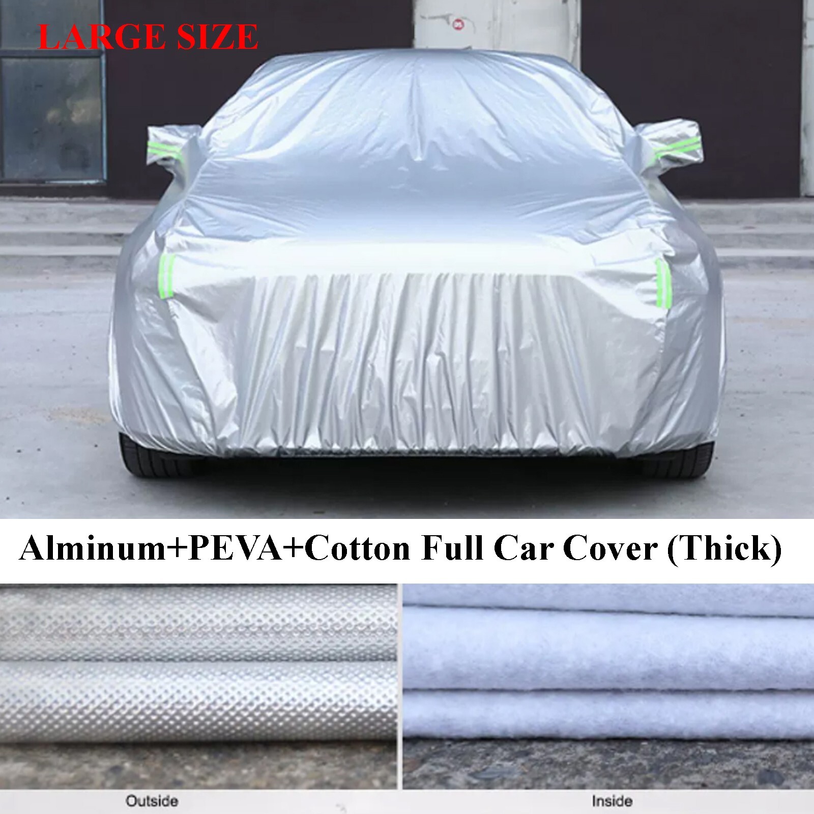 6Layer Aluminium PEVA Cotton Full Car Cover for Sedan Toyota Corolla