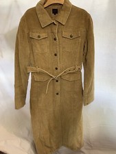Miss Posh Beige Cord Long Coat Sz L. Sale Benefits Charity