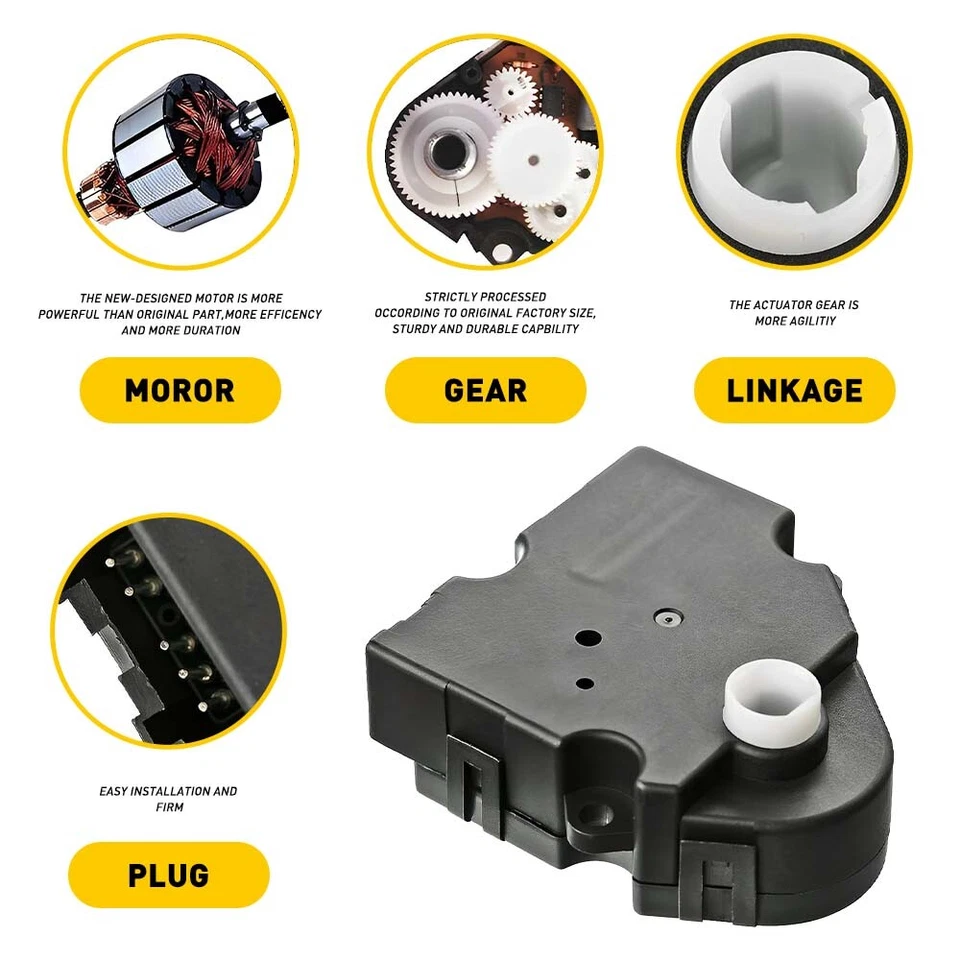 Actuador de puerta de mezcla de calefacción para Chevrolet Silverado 1999-2013 GMC Yukon 2000-2014 Foto 3 de 4