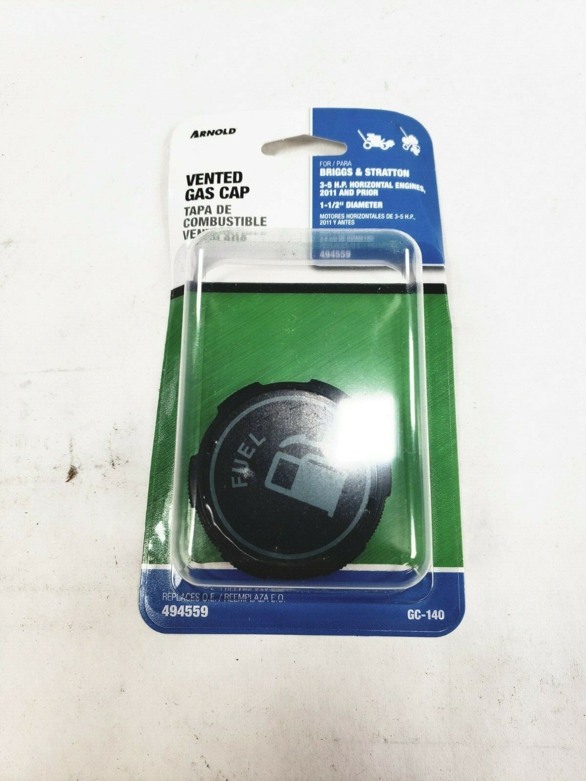 2PK ARNOLD GC140 LAWN MOWER SMALL ENGINE VENTED GAS CAP 11/2" 494559