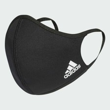 3 Black Adidas Face Mask Cover Size M/L Large