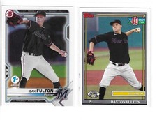 Dax Fulton - 2021 Bowman 1st edition (1) & Pro Debut (1) - RC - Marlins
