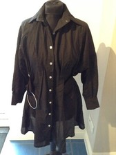 Pretty Little Thing Black Shirt Dress Size 4 VGC 