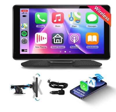 7inch Portable Wireless Apple CarPlay Android Auto Touch Screen Car Radio Stereo