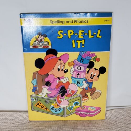 1990 Spell It Spelling And Phonics Mickey Minnie Mouse  - Picture 1 of 5