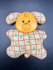 Vintage Fisher Price Soft Shakes Rattle Toy 1980's Puppy Dog