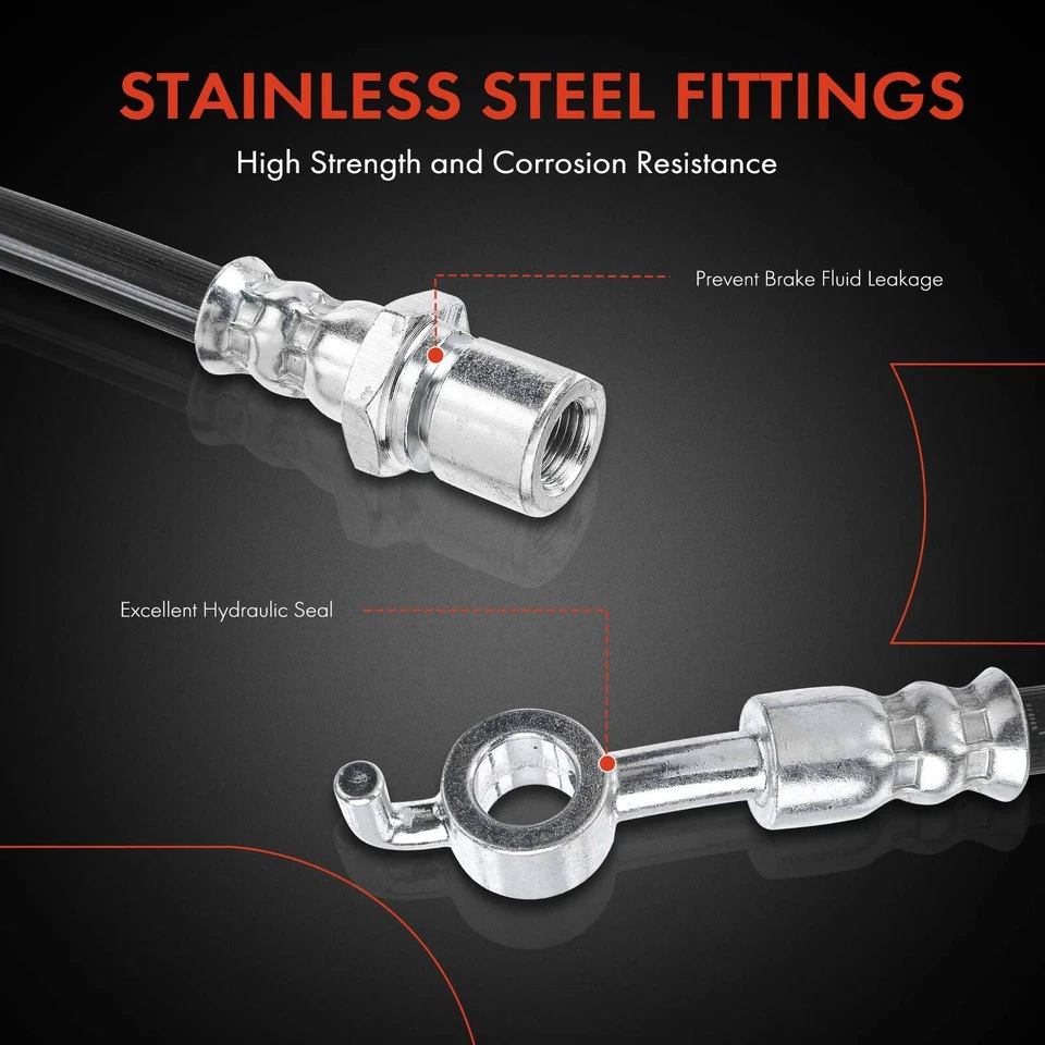 Manguera hidráulica de freno trasero A-Premium 2x para Chevrolet Optra Suzuki Reno Forenza Foto 4 de 4