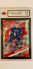Brock Boeser 2017-18 UD Overtime A1 Red Rookie Hockey Card #19/25 KSA Graded 9.5