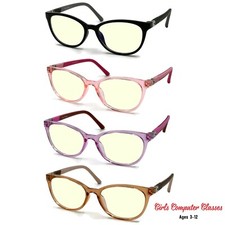 Girls Protection Anti Eyestrain Blue Light Blocking Computer Glasses Kids Child