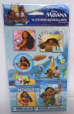 American Greetings Stickers Disney Moana Maui Pua Hei Hei 2 Sheets 16 Pieces NIP