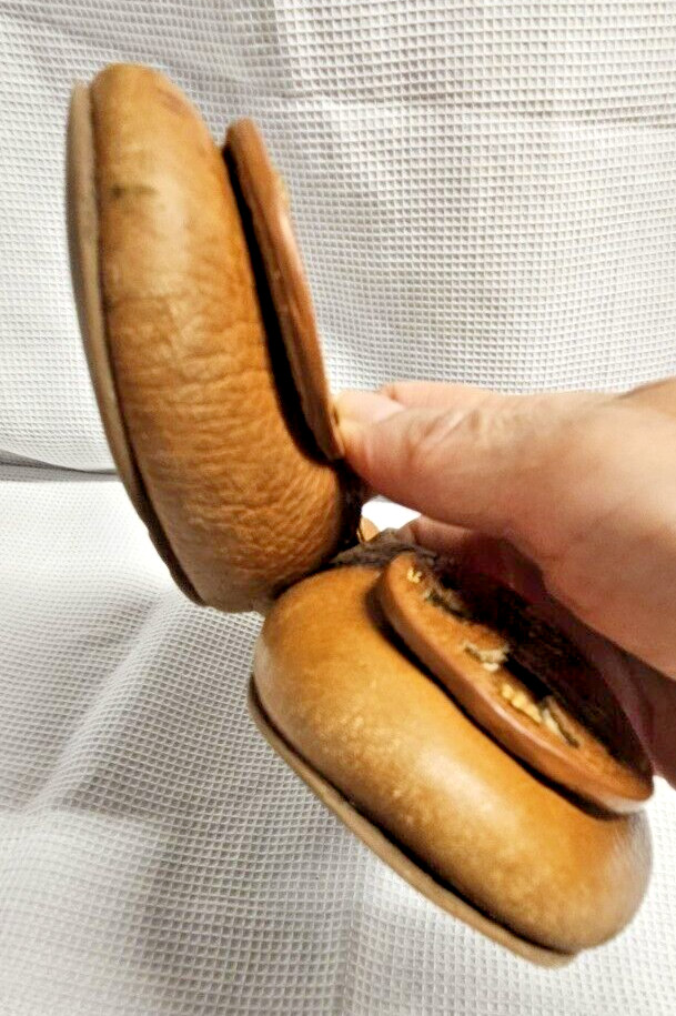 TORY BURCH Minnie travel ballet flat camel pebbled all leather upper woman Sz 6M thumbnail 3