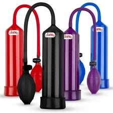 LeLuv Penis Pump Easyop Premium Bgrip 8.25 by 2.25 Inch Cylinder + TPR Sleeve