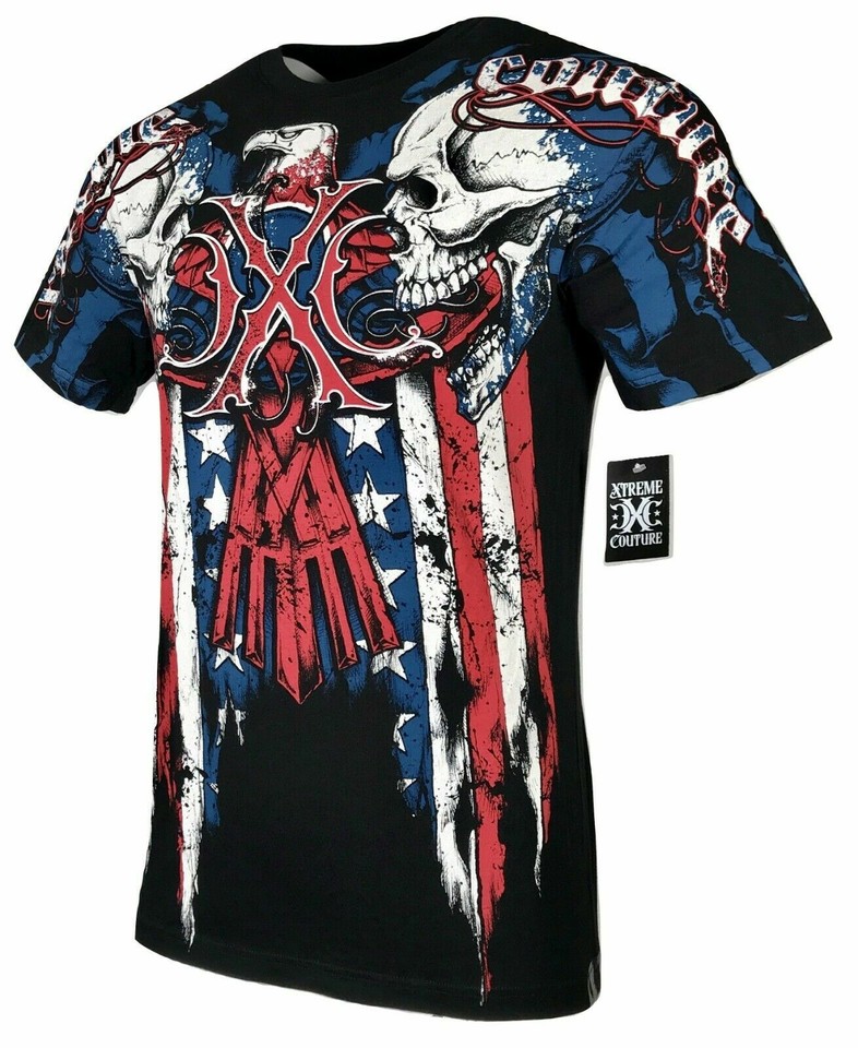 Maglietta Affliction Furance Biker Nera T-shirt Uomo Affliction Archaic Furance - Nera, Cotone 100%, Stile Biker/MMA, Taglie S-4XL, Nuova Con Etichette Maglia Biker Nera
