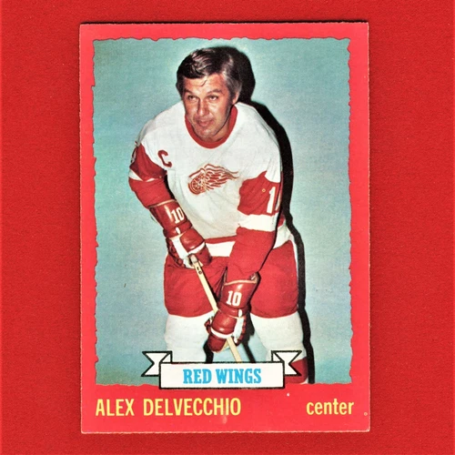 Alex Delvecchio - 1973/74 - Red Wings - O-Pee-Chee - 1 - Dark Back - (EXMT) - A6