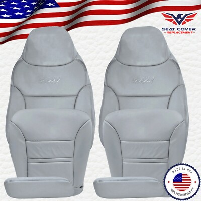 2000 2001 Ford Excursion Limited XLT Vinyl Full Front Package Seat Covers Gray