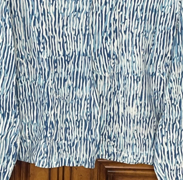 April Cornell Womens Jacket Medium Blue White Office Professional Everyday - Image 3 of 4