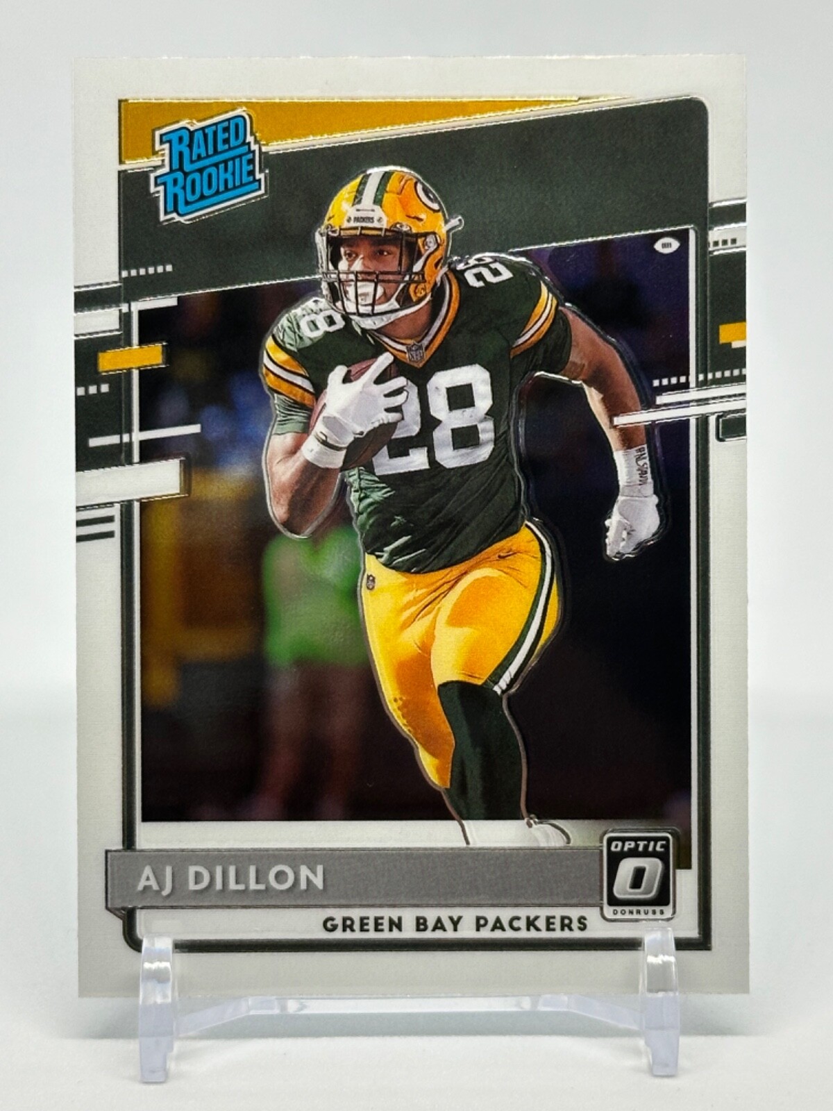 2020 Panini Donruss Optic #174 A.J. Dillon Rated Rookie Packers Football