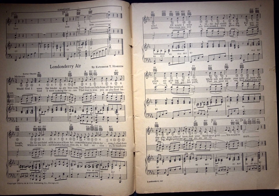 ÁLBUM DE CANCIONES FAVORITAS ESTÁN ARREGLADAS PARA TODOS LOS INSTRUMENTOS HOJA DE MÚSICA VINTAGE Foto 2 de 4