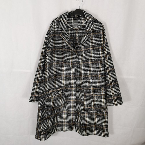 Damen Jacke Gr. 20 Primark schwarz elfenbein kariert schick leicht nicht gefüttert
