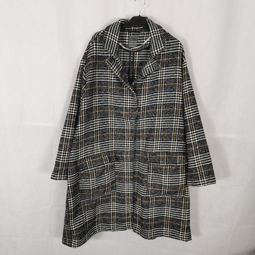 Ladies Jacket Size 20 Primark Black Ivory Check Plaid Smart Light Not lined  - Picture 1 of 7