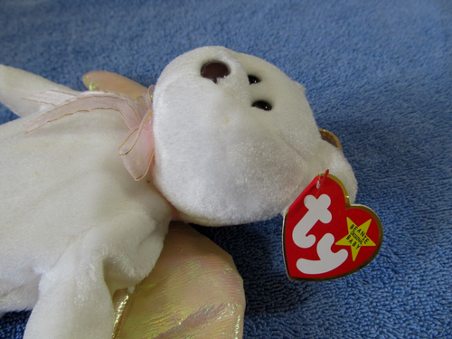 TY Beanie Baby Halo Bear Rare and Retired 1998 Brown Nose & Tag Errors - Picture 3 of 7
