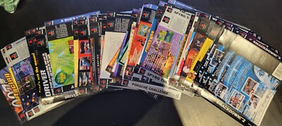 PS1 PlayStation One Inlays Artwork Front Back Black Platinum Label