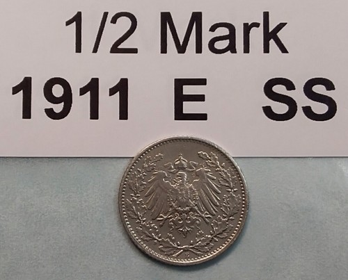 Kaiserreich 1/2 Mark 1905-1919, Jäger 16, 2,78g 900er Silber, AUSWAHL (S2-2 - Bild 101 von 257