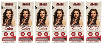 CoSaMo Hair Color #775 Light Ash Brown, Compares to Clairol Loving Care (6 Pack)
