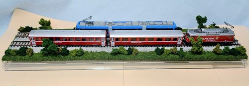 N SCALE 16" DOUBLE-TRACK DISPLAY CASE - "SUMMER SCENE " -FOR ANY N TRAINS - Picture 9 of 12