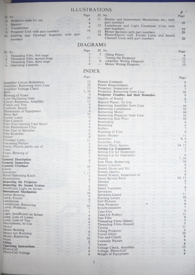 MANUAL DE SERVICIO para proyector de cine VICTOR ANIMATOPHONE 16mm sonido FOTOCOPIA Foto 2 de 3