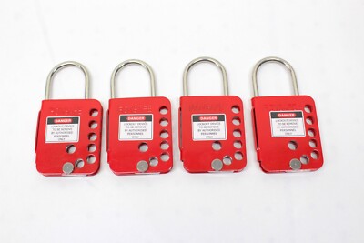 Marine Grade Lockout Hasp 6 Hole Locks - 4 Pack