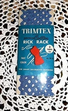 VINTAGE  TRIMTEX BLUE  RICK RACK TRIM, 3 YDS - FREE SHIPPING