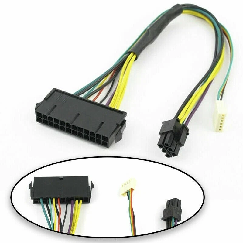 12" ATX Main 24-Pin to 6Pin PSU Power Adapter Cable HP EliteDesk 705G3 705 G3 - Image 4 of 4