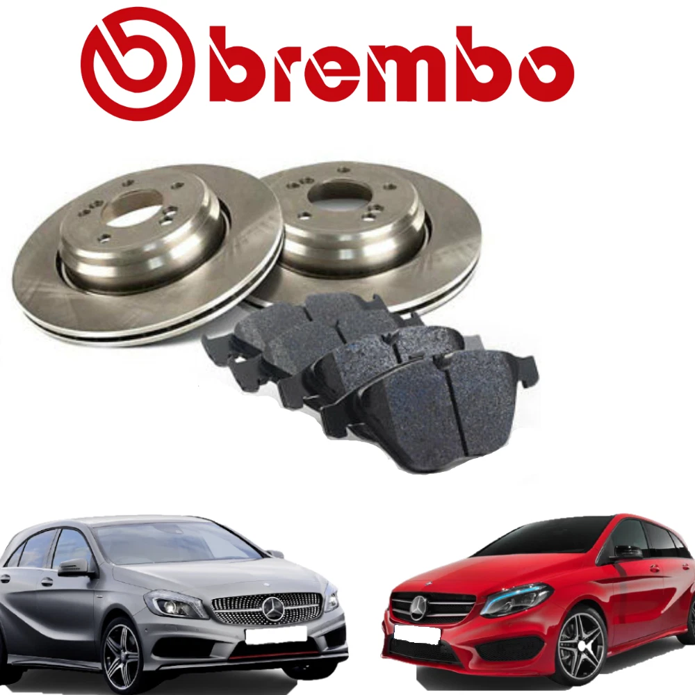 Kit 4 Pastiglie Freno Posteriori Compatibile Per MB Classe-A (W168) dal 1997-200
