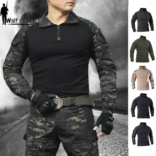 Men Tactical T-Shirt Combat Long Sleeve 