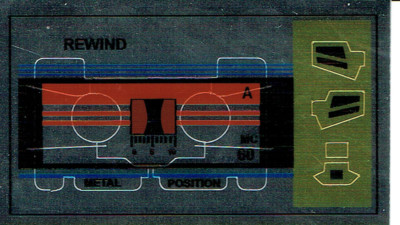 TRANSFORMERS GENERATION 1, G1 AUTOBOT REWIND REPRO LABELS   