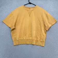 Athleta Sweatshirt Womens XS Sundown Sweater Pullover Mustard Lounge Gym Relaxed