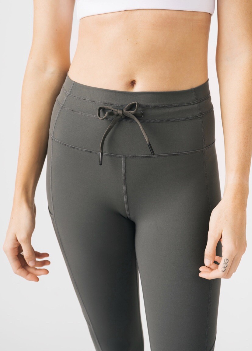 Zyia ⚡️Sage pocket drawstring pocket luxe leggings sz Y1 | eBay