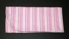 Cotton Striped Receiving Blanket ~ Pink White ~ 27 x 28
