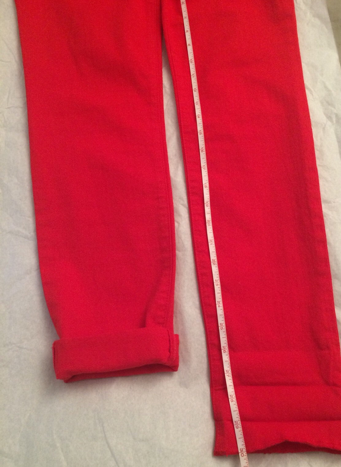 Current Elliott Solid Red Cotton Pants Jeans US S… - image 11