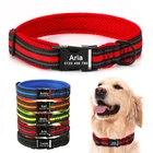 Red Personalized Dog Collar Reflective Engraved Name ID Tag Small Medium Large