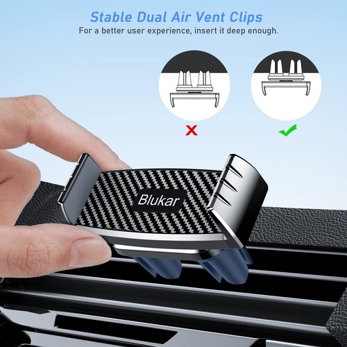 Blukar Support Téléphone Voiture Support à Grille d'aération Support Ventilat... - Photo 4 sur 7