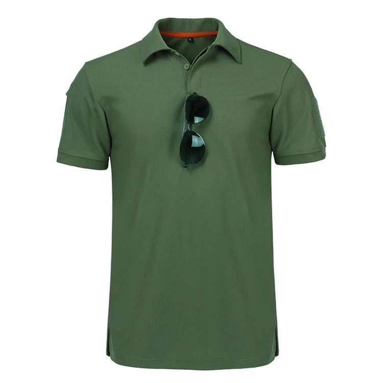 Camiseta Polo Táctica Para Hombre Combate Manga Corta Secado Rápido Equipo Trabajo Informal Camisa Foto 4 de 4