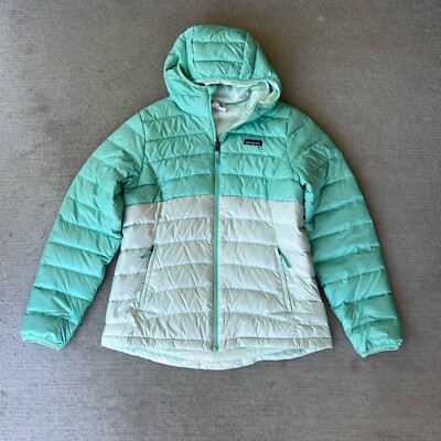 patagonia girls reversible down sweater hooded jacket size XXL/ 16-18