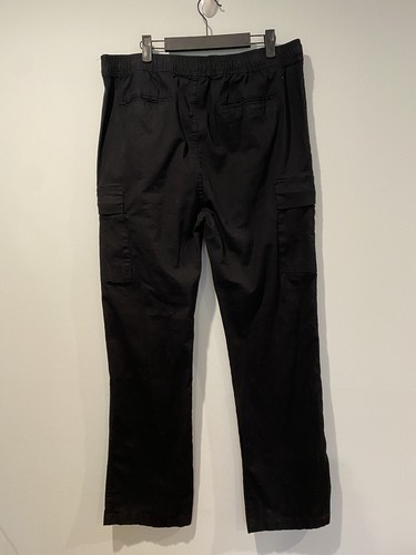 Brooklyn Cloth Cargo Pants Mens XL Black Elastic Waist Slide Buckle Belt Travel - Picture 2 of 7