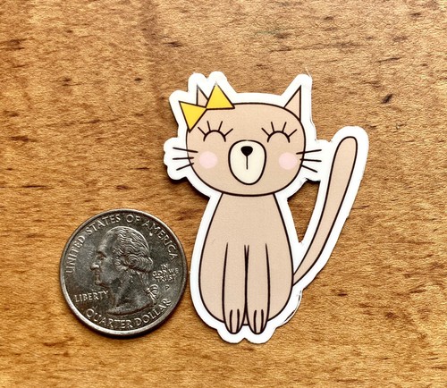 CUTE CAT STICKER, LAPTOP & PHONE, CATS CAT LIFE GATO KITTY KITTENS DECALS NEW - Picture 2 of 2