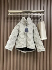 Louis Vuitton Grey Monogram Puffer Jacket Cashmere Goose Down Pre-owned 42-48
